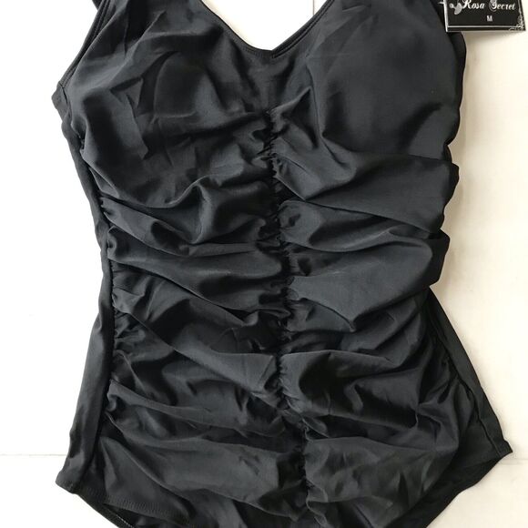 Rosa Secret Plunge One Piece Swimsuit Ruched - Picture 3 of 8